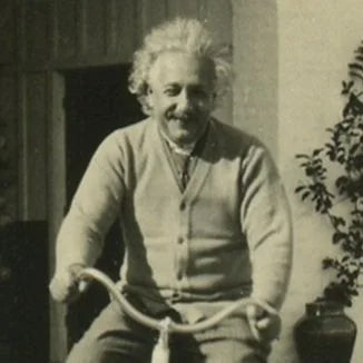 ALBERT EINSTEIN RIDES A BICYCLE (10 CARDS)