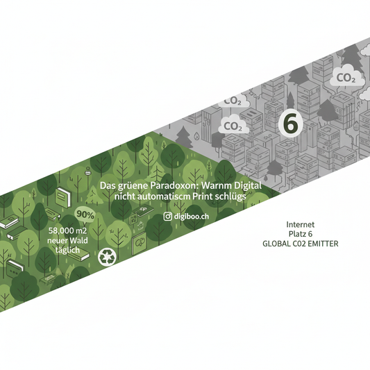 Das grüne Paradoxon: Warum die Digitalisierung den Print nicht automatisch ökologisch schlägt